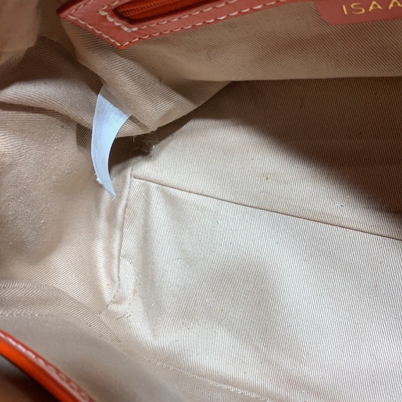 Isaac Mizrahi leather shoulder bag/satchel w/strap - Picture 12 of 16